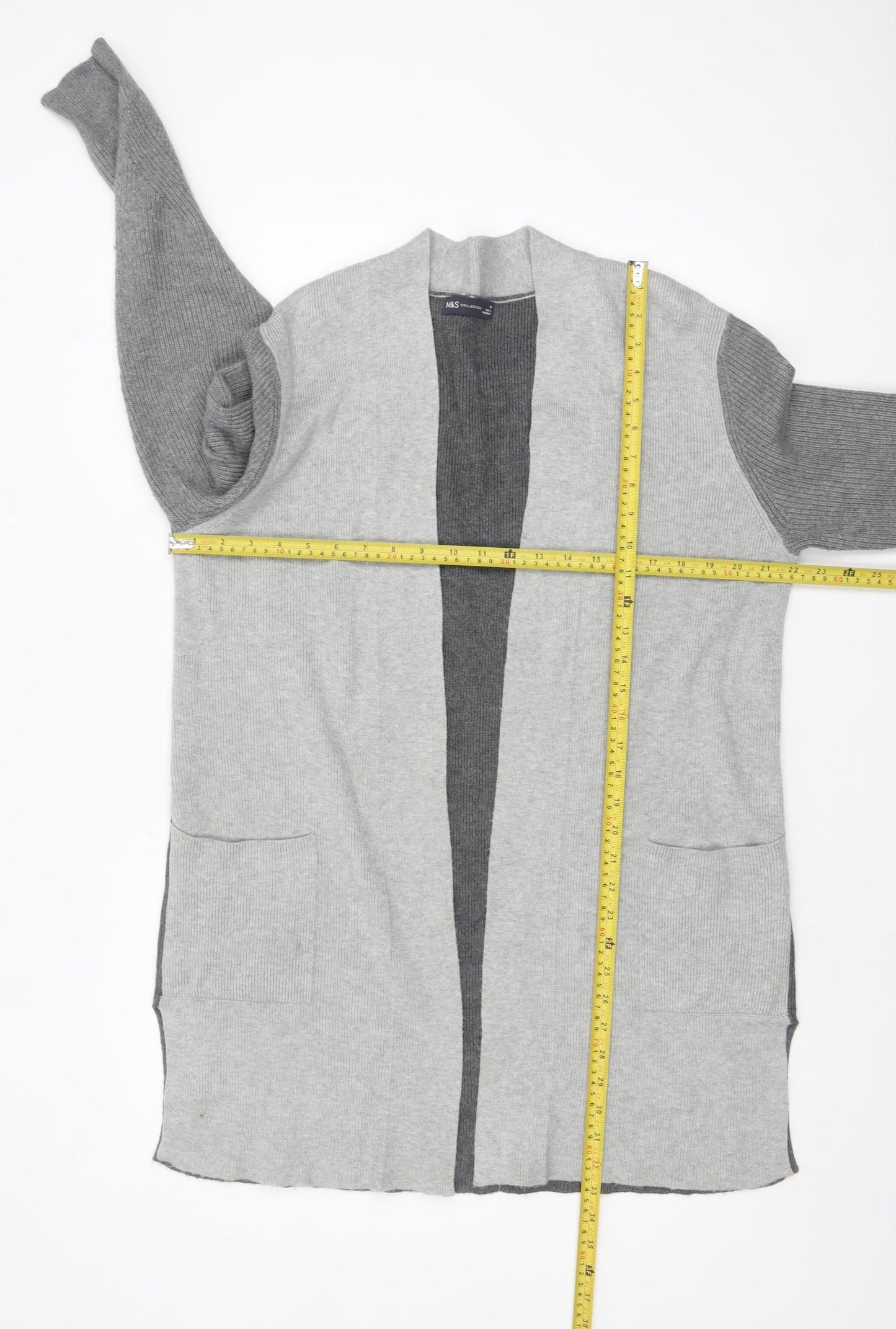 Womens UK Size 14 Marks and Spencer Grey Cardigan Jumper