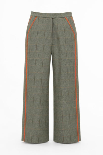 The Limited Women’s Green Check Wool Blend Tailored Trousers Size 6