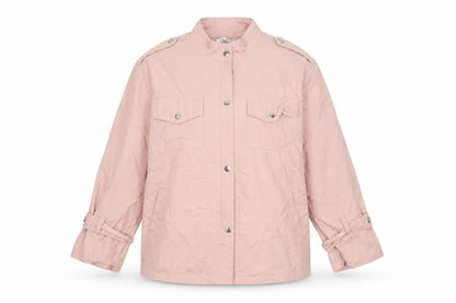 Womens UK Size 14 Fashion Pink Military Jacket