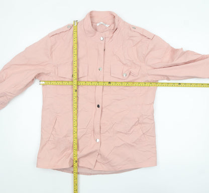 Womens UK Size 14 Fashion Pink Military Jacket