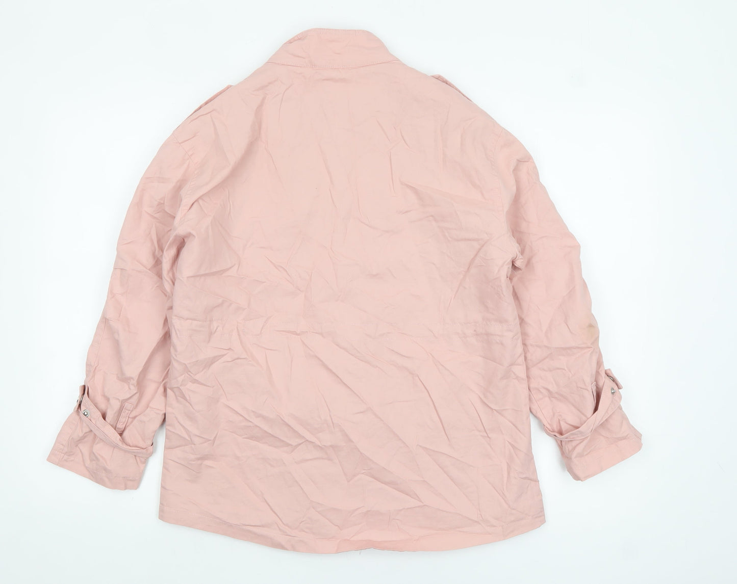Womens UK Size 14 Fashion Pink Military Jacket