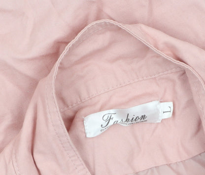 Womens UK Size 14 Fashion Pink Military Jacket