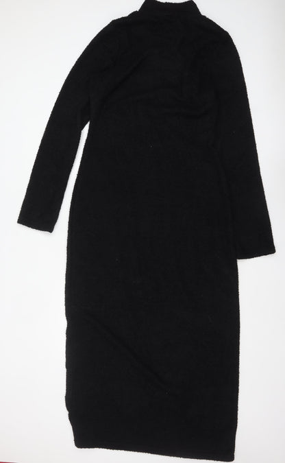 ASOS DESIGN Women’s Black Midi Bodycon Knit Dress Size 16