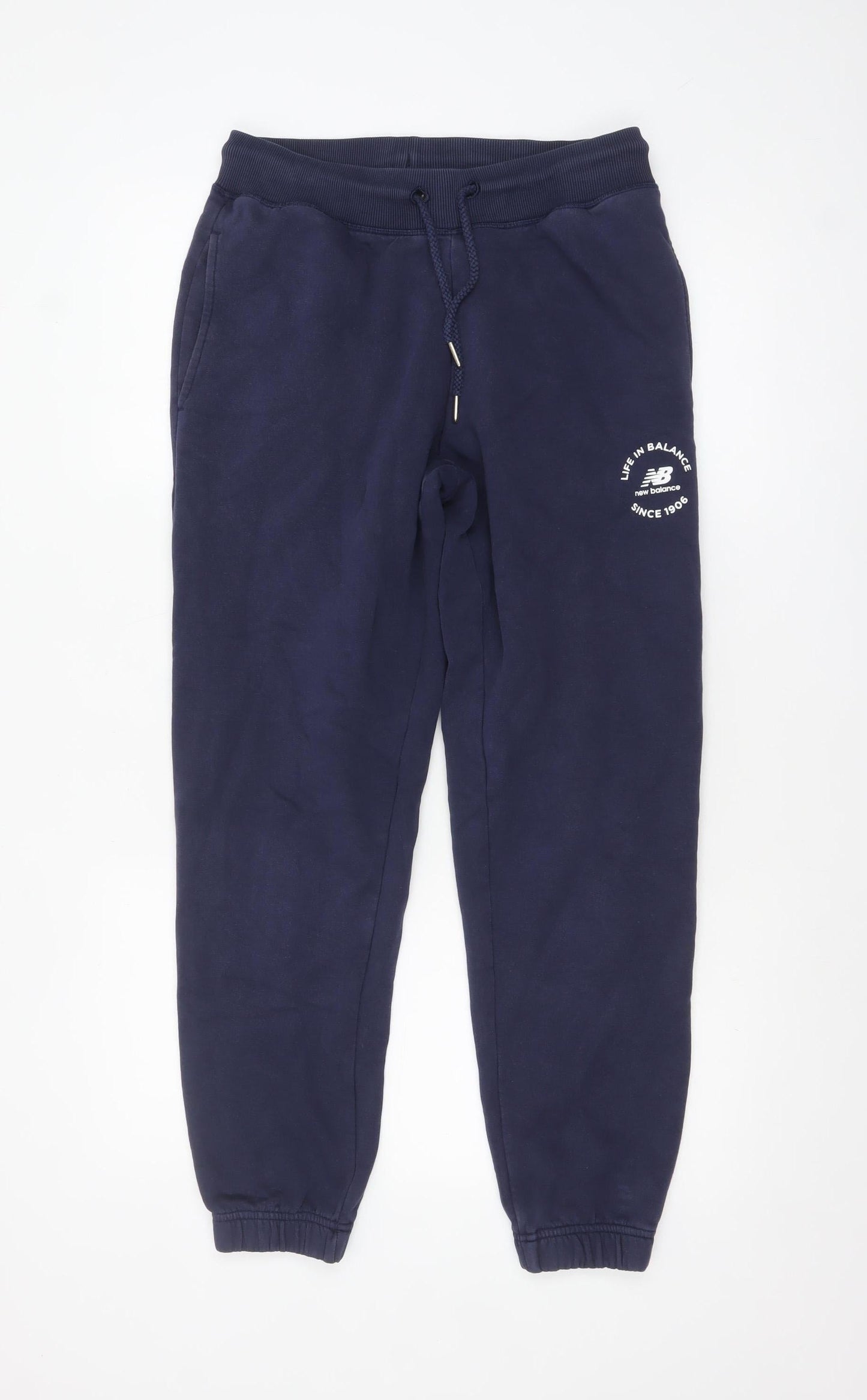 Mens UK Size S New Balance Regular Fit Sweatpants Blue Trousers