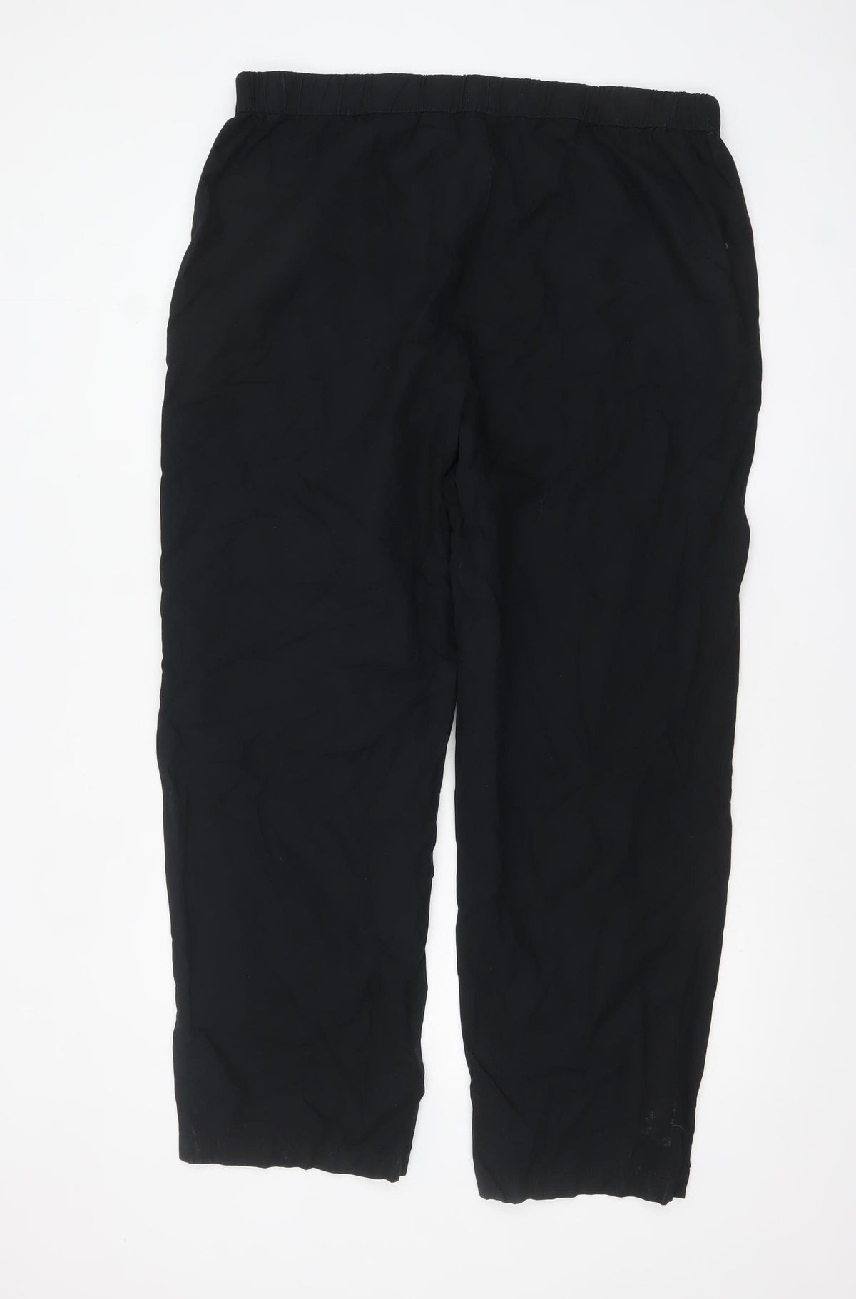 Marks and Spencer Womens Black Size 18 Relaxed Straight Trousers
