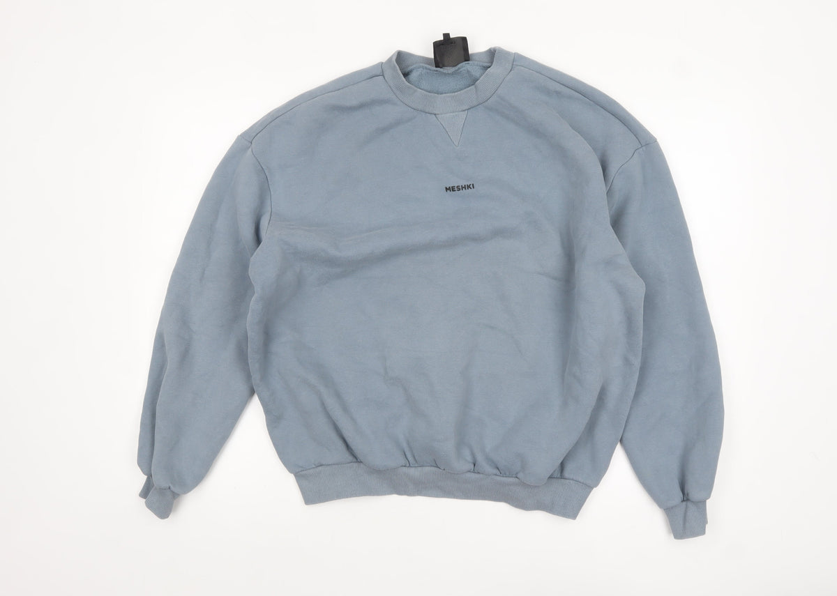 Unisex Adults UK Size XS Meshki Blue Pullover Sweatshirt