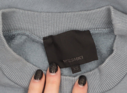 Unisex Adults UK Size XS Meshki Blue Pullover Sweatshirt