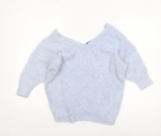 Womens UK Size 12 F&F Blue Pullover Jumper