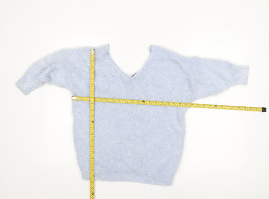 Womens UK Size 12 F&F Blue Pullover Jumper