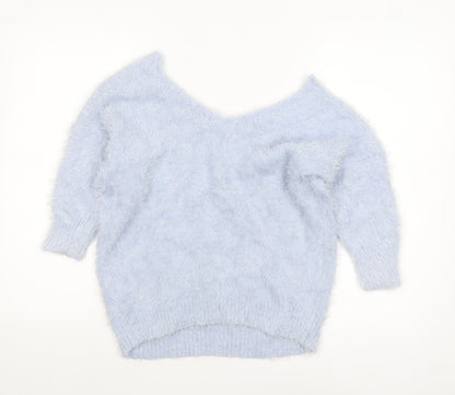 Womens UK Size 12 F&F Blue Pullover Jumper
