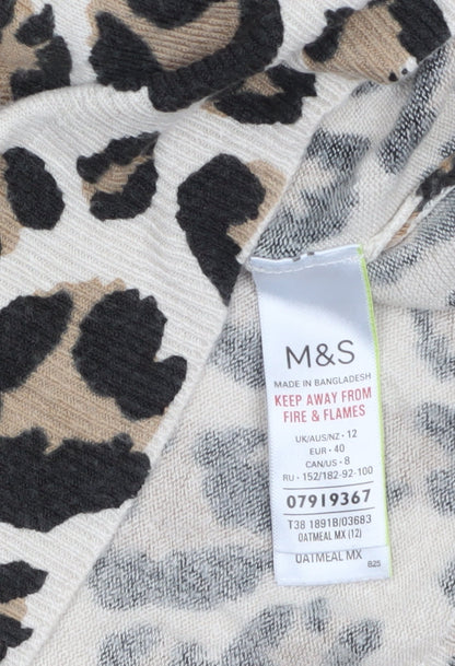 Womens UK Size 12 Marks and Spencer Beige Pullover Jumper