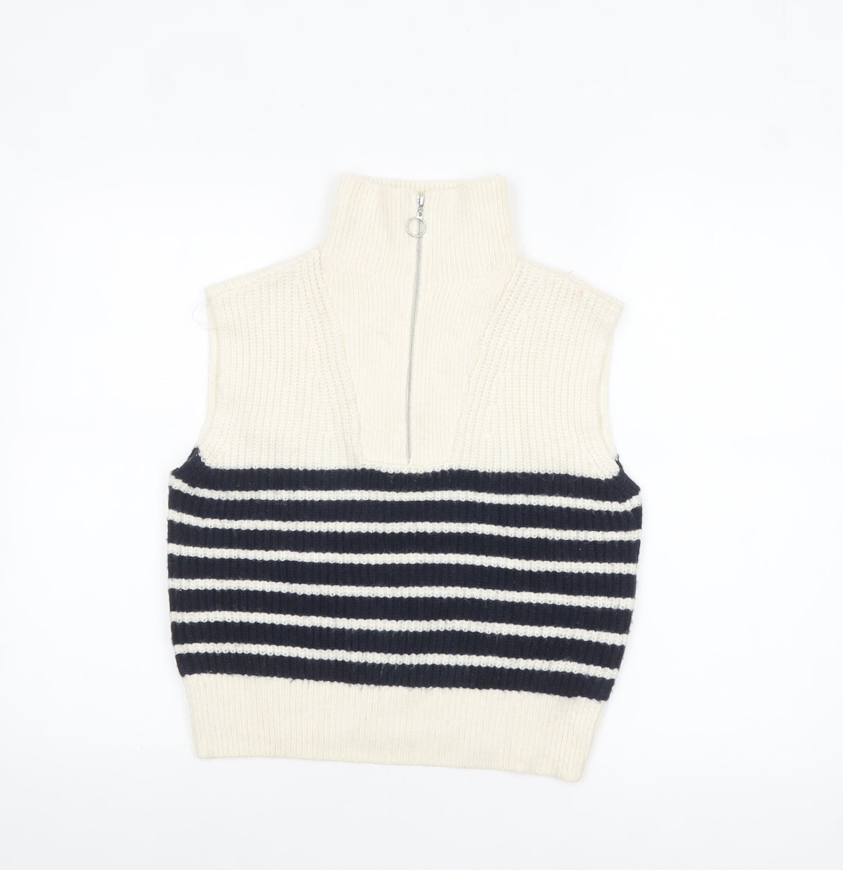 Womens UK Size S Ruby Moon Ivory Vest Jumper