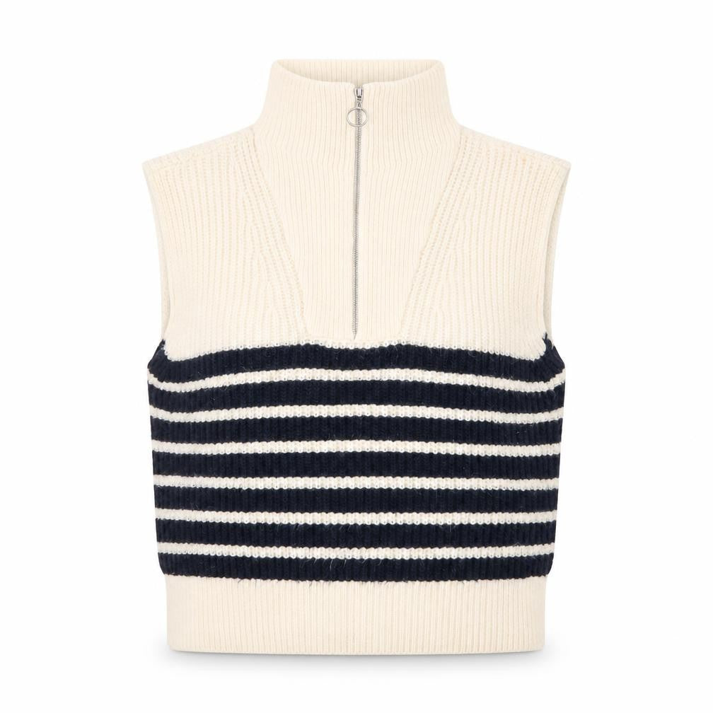 Womens UK Size S Ruby Moon Ivory Vest Jumper