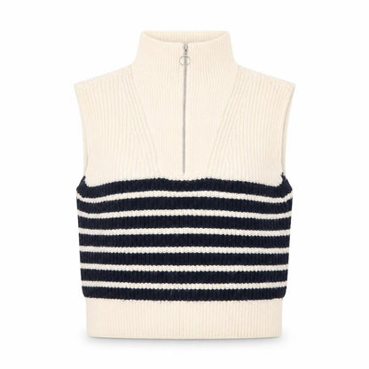 Womens UK Size S Ruby Moon Ivory Vest Jumper