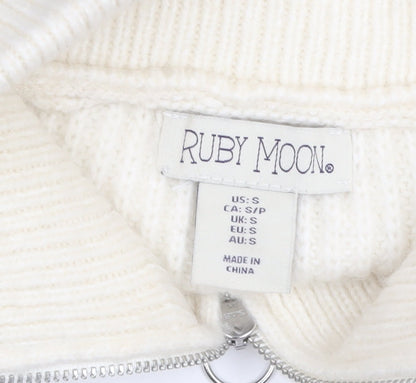 Womens UK Size S Ruby Moon Ivory Vest Jumper