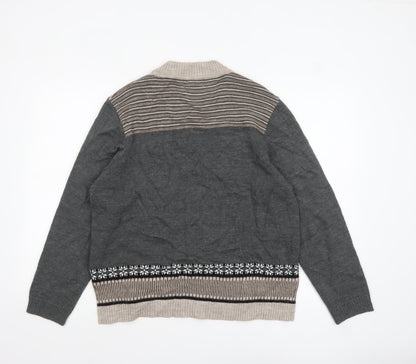 Womens UK Size 18 Afibel Grey Pullover Jumper