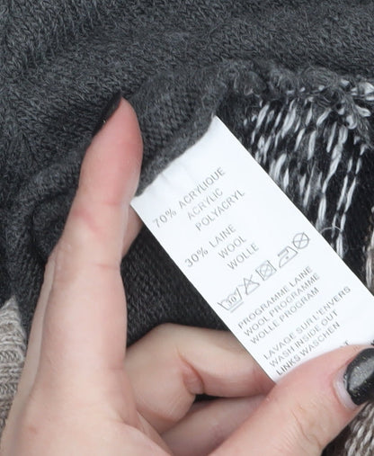 Womens UK Size 18 Afibel Grey Pullover Jumper