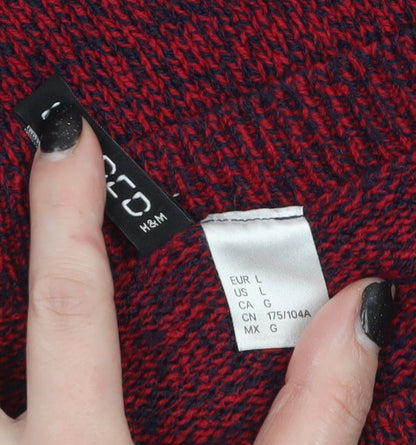 Womens UK Size 14 H&M Red Pullover Jumper