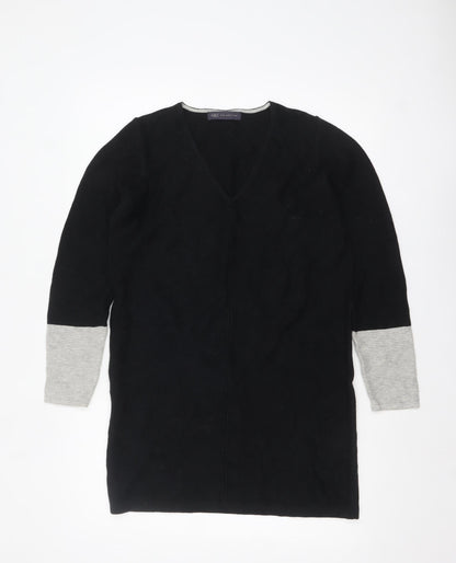 Womens UK Size 10 Marks and Spencer Black Tunic Jumper