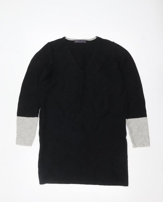 Womens UK Size 10 Marks and Spencer Black Tunic Jumper