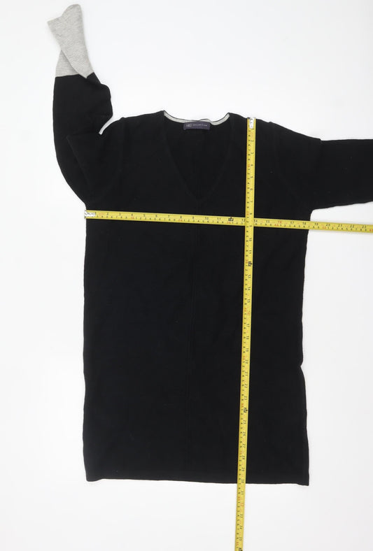 Womens UK Size 10 Marks and Spencer Black Tunic Jumper