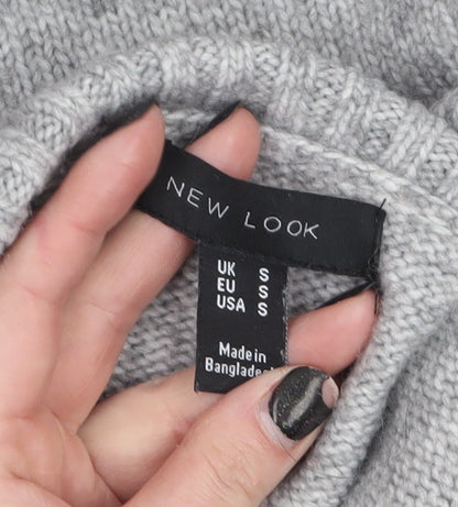 Womens UK Size S New Look Grey Pullover Jumper