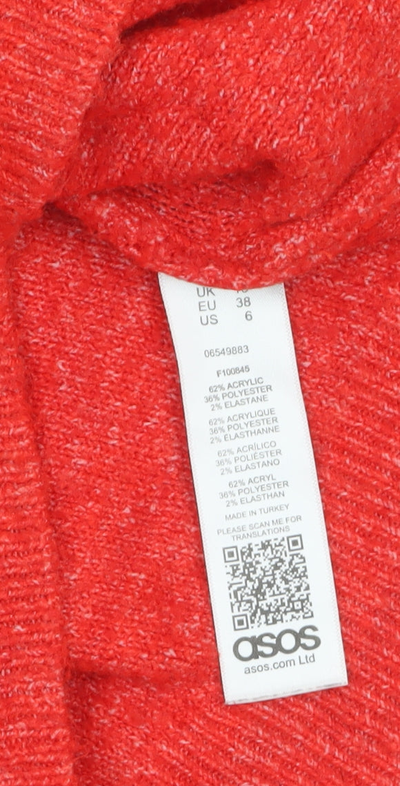 Womens UK Size 10 ASOS Red Pullover Jumper