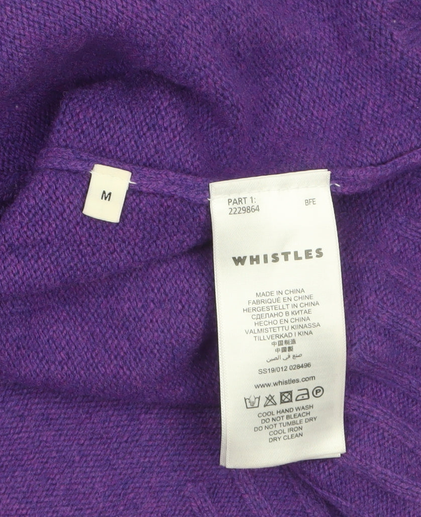 Womens UK Size M Whistles Purple Pullover Jumper