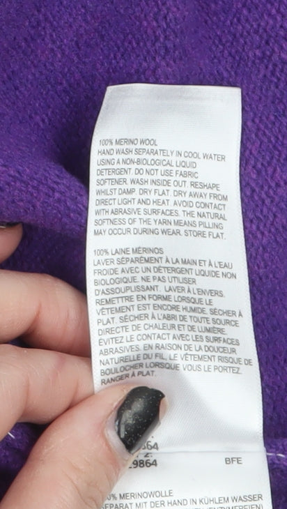 Womens UK Size M Whistles Purple Pullover Jumper