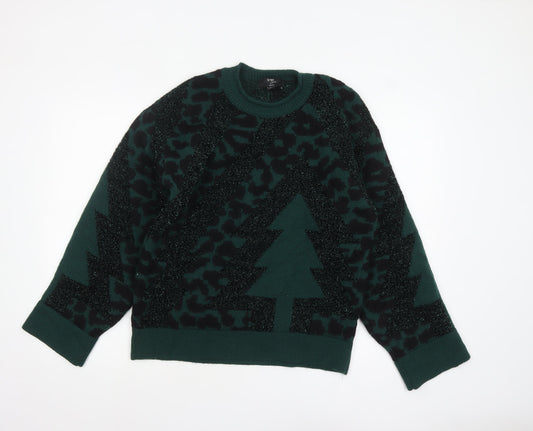 Womens UK Size S NEXT Green Pullover Jumper