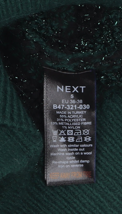Womens UK Size S NEXT Green Pullover Jumper