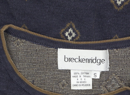 Womens UK Size S Breckenridge Blue Pullover Jumper
