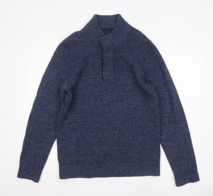 Mens UK Size M Fat Face Blue Pullover Jumper