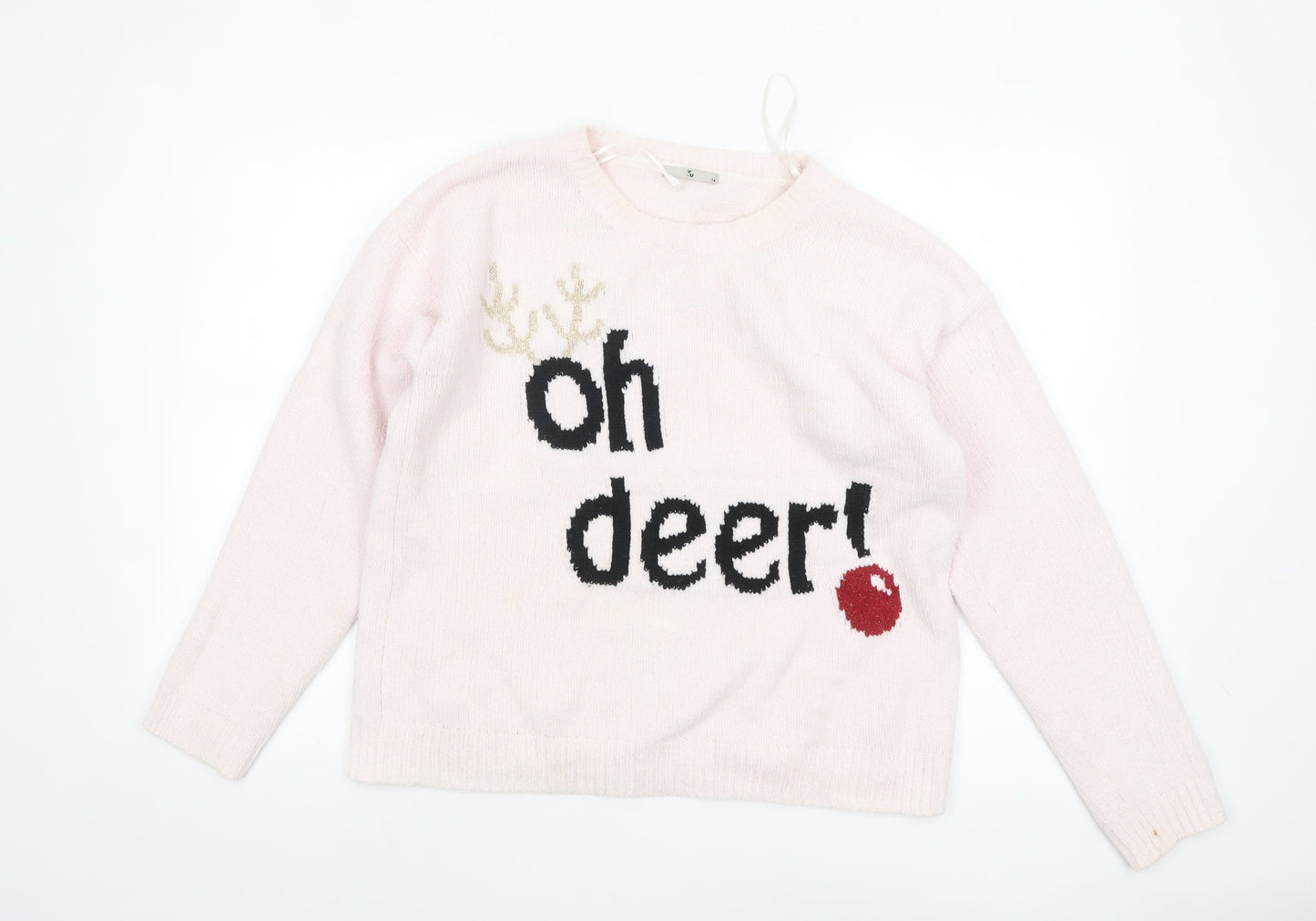 Womens UK Size 14 TU Pink Pullover Jumper