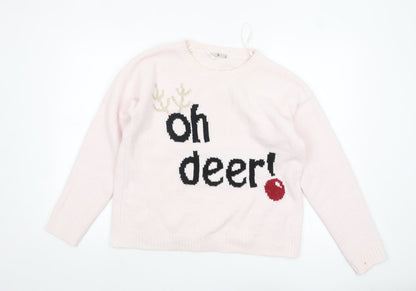 Womens UK Size 14 TU Pink Pullover Jumper