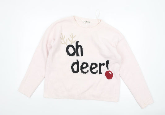 Womens UK Size 14 TU Pink Pullover Jumper