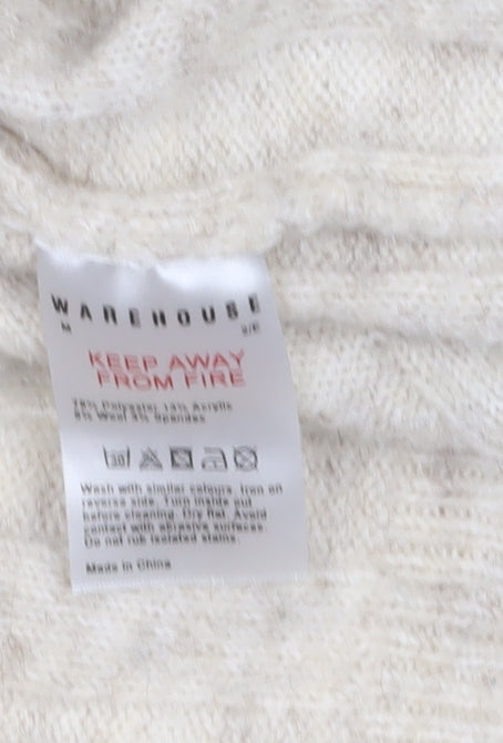 Womens UK Size M Warehouse Beige Pullover Jumper