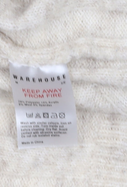 Womens UK Size M Warehouse Beige Pullover Jumper