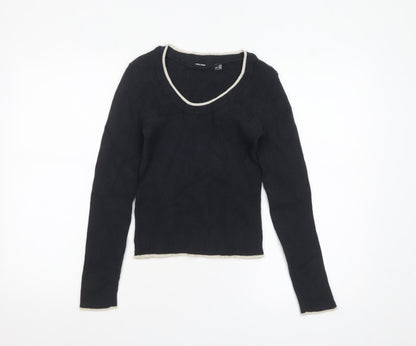 Womens UK Size 12 VERO MODA Black Pullover Jumper
