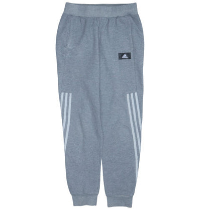 Adidas Boys Grey Jogger Trousers 13-14 Years Regular Fit Fleece Activewear