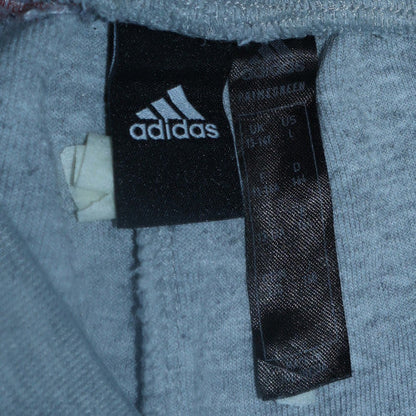 Adidas Boys Grey Jogger Trousers 13-14 Years Regular Fit Fleece Activewear