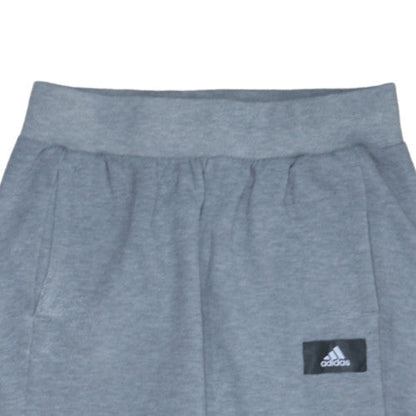 Adidas Boys Grey Jogger Trousers 13-14 Years Regular Fit Fleece Activewear