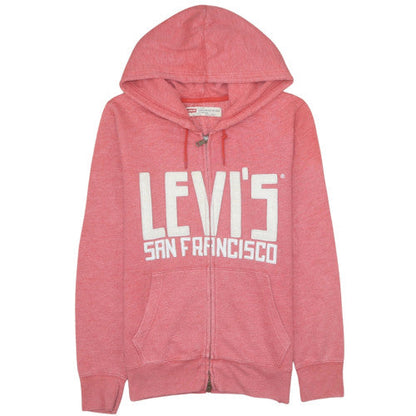 Womens UK Size S Levi's Pink Full Zip Hoodie