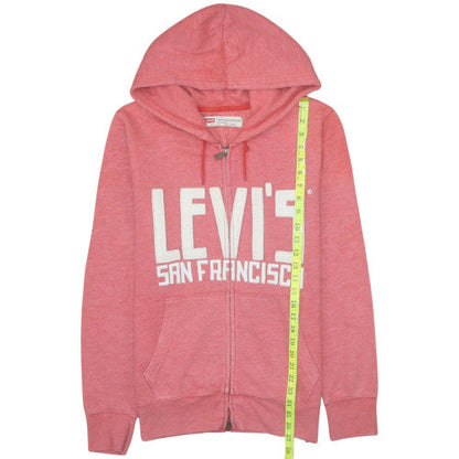 Womens UK Size S Levi's Pink Full Zip Hoodie