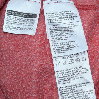 Womens UK Size S Levi's Pink Full Zip Hoodie