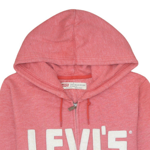 Womens UK Size S Levi's Pink Full Zip Hoodie
