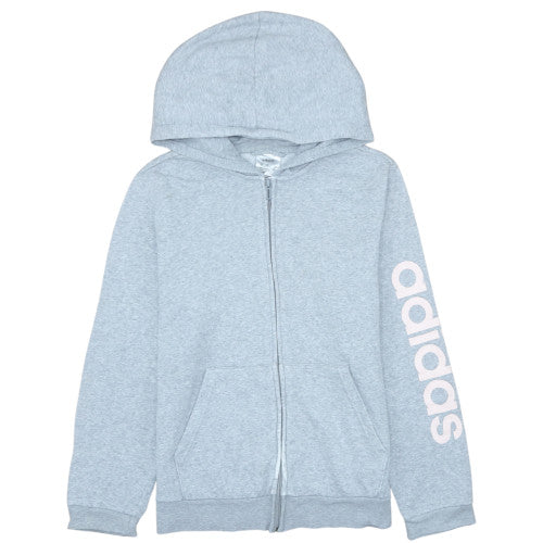 Womens UK Size L adidas Grey Full Zip Hoodie