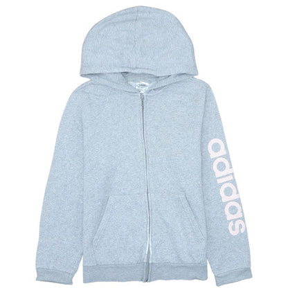 Womens UK Size L adidas Grey Full Zip Hoodie
