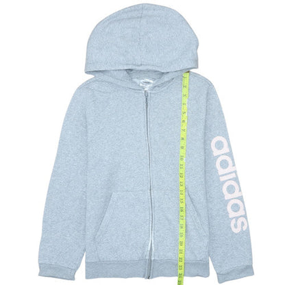 Womens UK Size L adidas Grey Full Zip Hoodie
