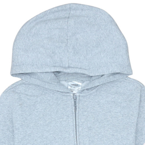 Womens UK Size L adidas Grey Full Zip Hoodie